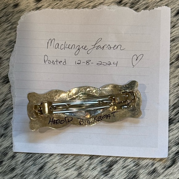 Navajo Hair Barrette Sterling Silver - Picture 3 of 4